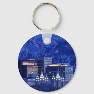 Porte-clés Salt Lake City Downtown Winter Skyline