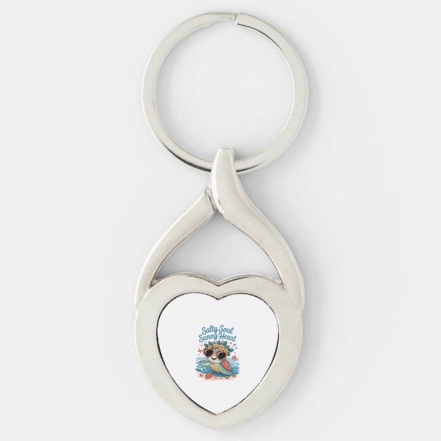 Porte-clés Salty Soul Sunny Heart Turtle Été (Devant)