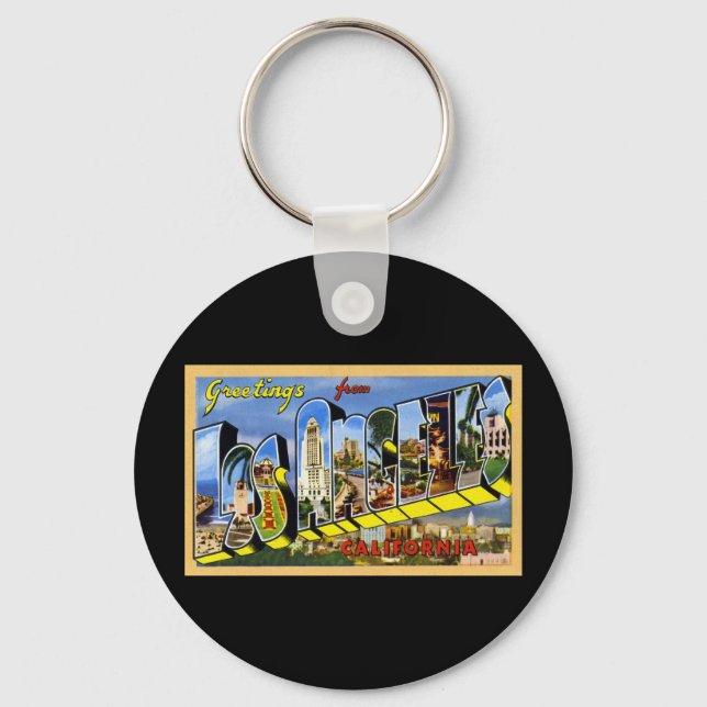Porte-clés Salutations de Los Angeles California (Recto)