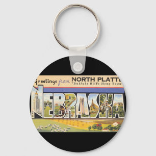 Porte-clés Salutations de North Platte Nebraska_Vintage
