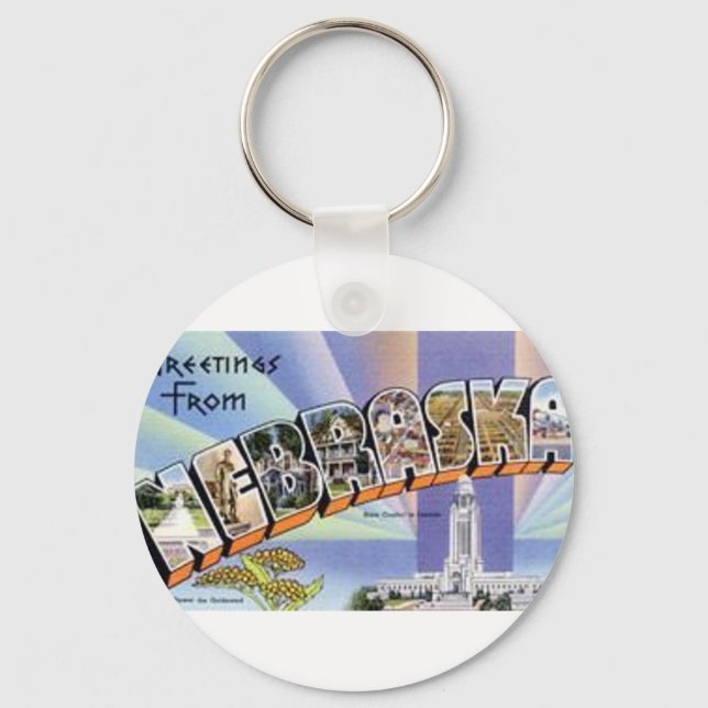 Porte-clés Salutations Du Nebraska (Recto)