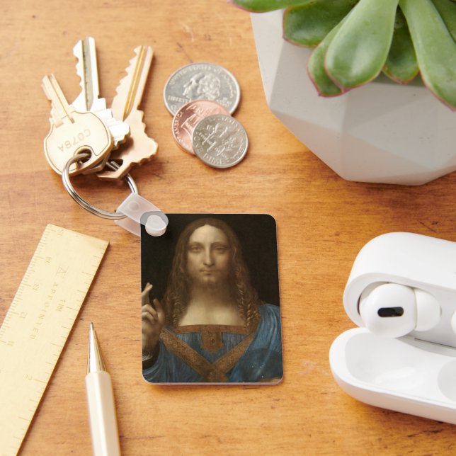 Porte-clés Salvator Mundi de Léonard de Vinci (Jésus-Christ) (Bureau)