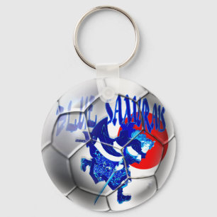 Porte-clés Samouraïs bleus - cadeaux bleus samouraïs du