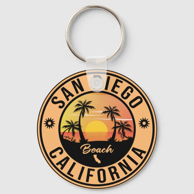 Porte-clés San Diego California Vacances Souvenirs (Recto)