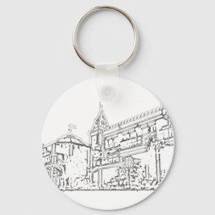 Porte-clés San Francisco 1986 art Le MUSÉE Zazzle Dessin