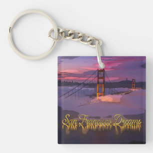 Porte-clés "San Francisco Dreams" Pont du Golden Gate au couc