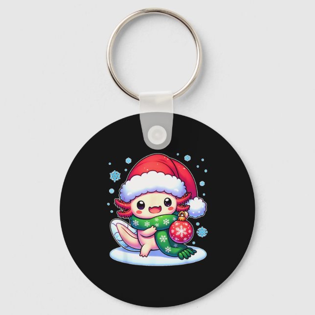 Porte-clés Santa Axolotl Funny Cute Xmas Funny Christmas  (Recto)