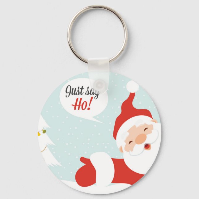 Porte-clés Santa Claus - juste dire go (Recto)