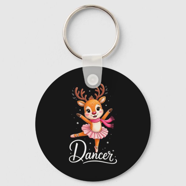 Porte-clés Santa Reindeer Ballet Dancer Cute Christmas Men Wo (Recto)