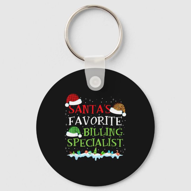 Porte-clés Santa's Favorite Billing Specialist Fun Christmas  (Recto)