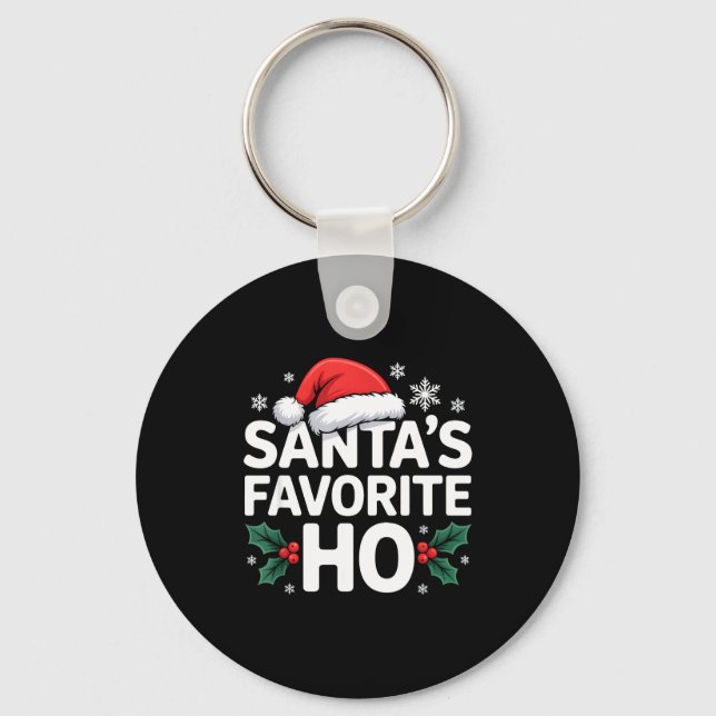Porte-clés Santa's Favorite Ho Tee Funny Christmas Graphic  (Recto)