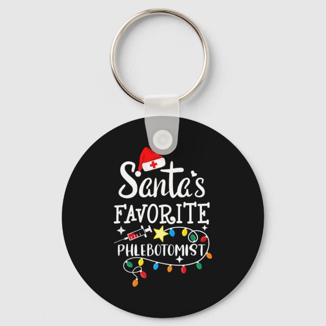 Porte-clés Santa's Favorite Phlebotomist Christmas Phlebotomy (Recto)