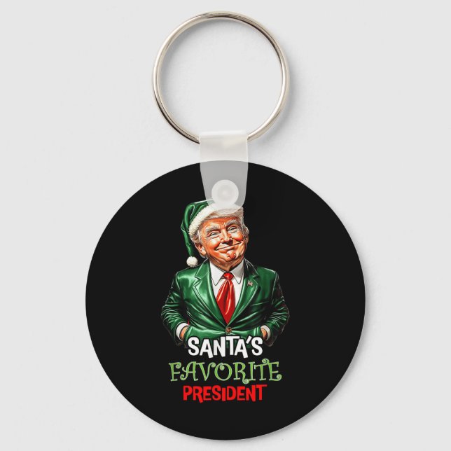 Porte-clés Santas Président favori Funny Père Noël Trump 2024 (Recto)