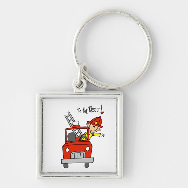 Porte-clés Sapeur-pompier au T-shirts et aux cadeaux de (Devant)