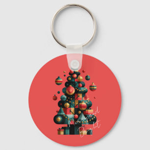 Porte-clés Sapin de Noël géométrique