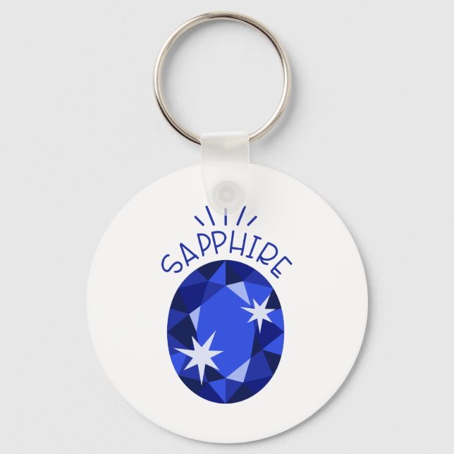 Porte-clés Sapphire Birthstone (Recto)