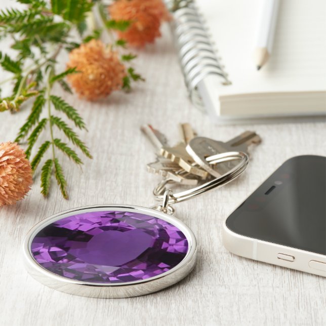 Porte-clés Sapphire violet 2 (Côté)