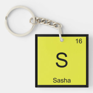 Porte-clés Sasha Nom Chimie Élément Tableau périodique