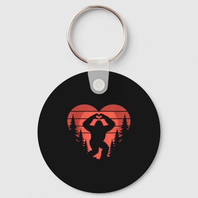 Porte-clés Sasquatch Valentine's Day - Bigfoot Heart Sungles  (Recto)