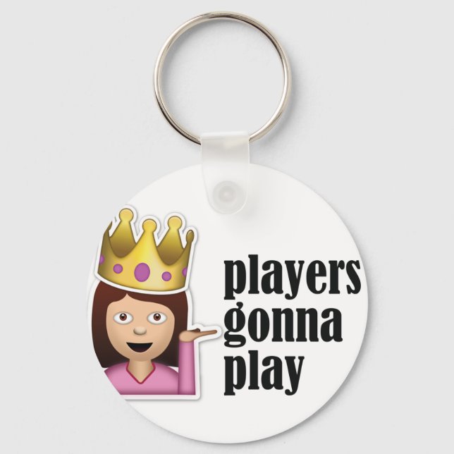 Porte-clés Sassy Girl Emoji - Joueurs vont jouer (Recto)