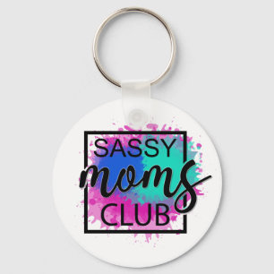 Porte-clés Sassy moms club coloré humour