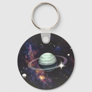 Porte-clés Saturne avec anneaux