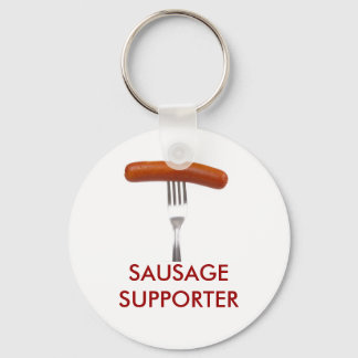 Porte-clés saucisse collée à la fourchette