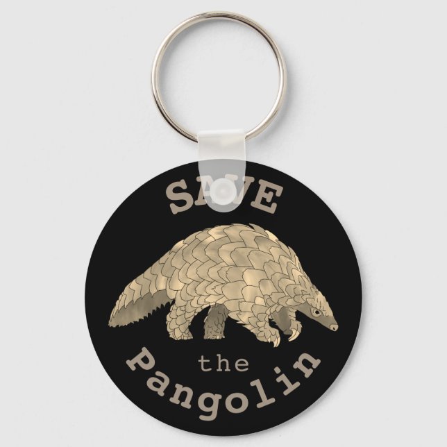 Porte-clés Sauvez la maudite Pangolin Activiste animal en voi (Recto)