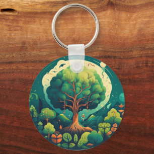Porte-clés Sauvez la Terre, sauvez la nature - Éco-Friendly