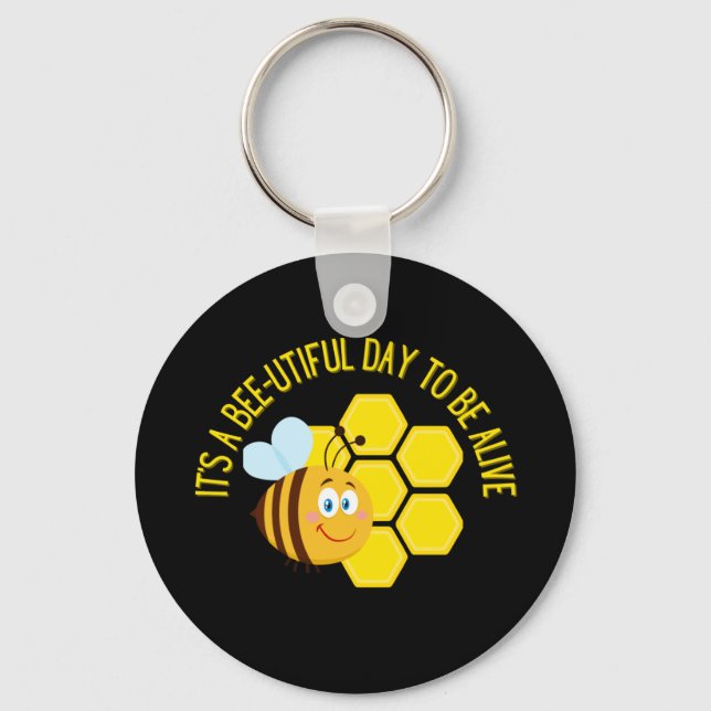 Porte-clés Sauvez les abeilles BEE Slogan Citations Cadeaux d (Recto)