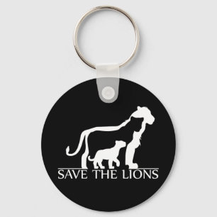 Porte-clés Sauvez les lions (blancs)