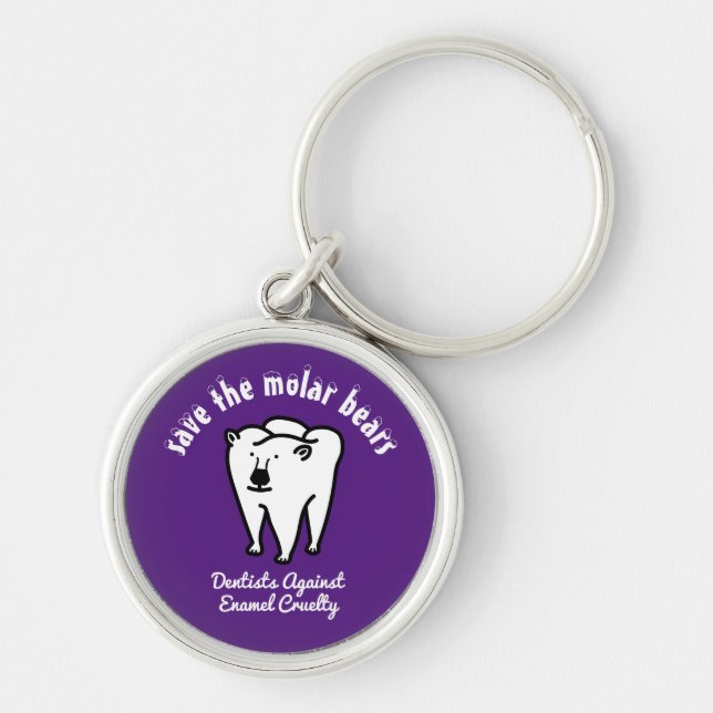 Porte-clés Sauvez les ours molaires Dentiste Punny (Devant)