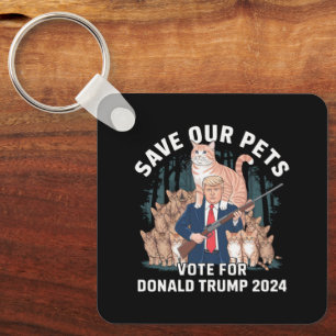 Porte-clés Sauvez Nos Animaux 2024 Président Trump Politique