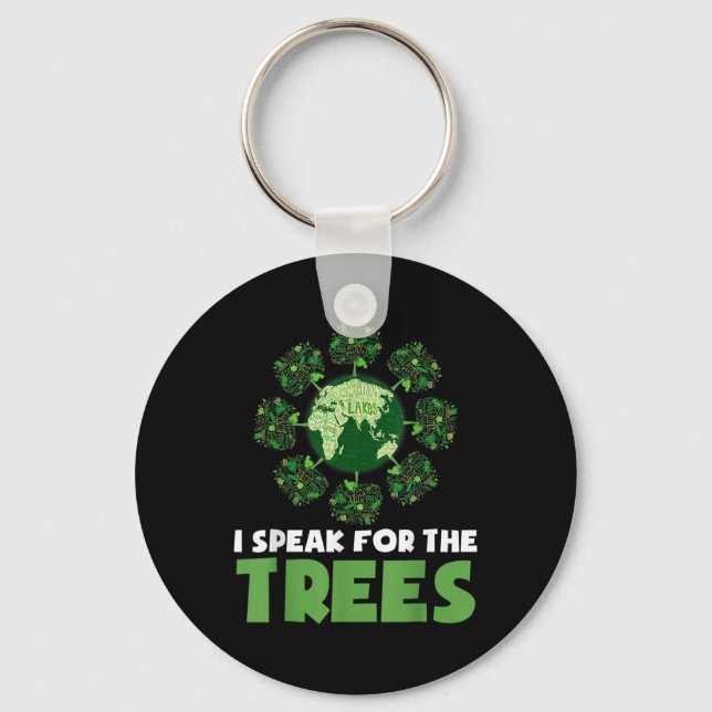Porte-clés Sauvez Notre Planète Pour Des Arbres De Protection (Recto)
