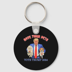 Porte-clés Sauvez Vos Animaux Votez Pour Trump Élection Améri