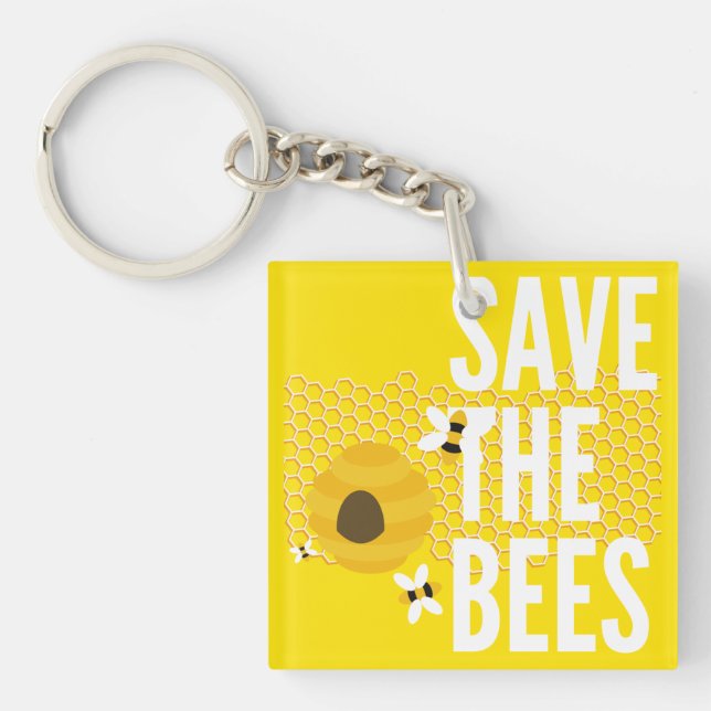 Porte-clés SAve Les abeilles HONEYCOMB HONEYCOMB HONey POT (Devant)