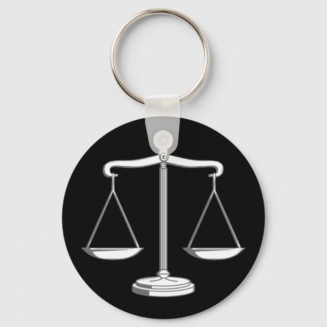 Porte-clés Scales de justice - Porte - clés de droit (Recto)