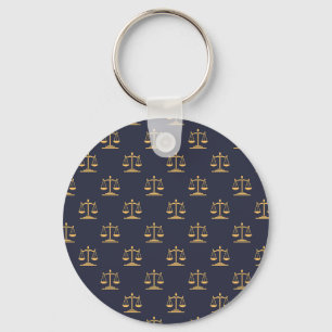 Porte-clés Scales of Justice on a Navy background Keychain
