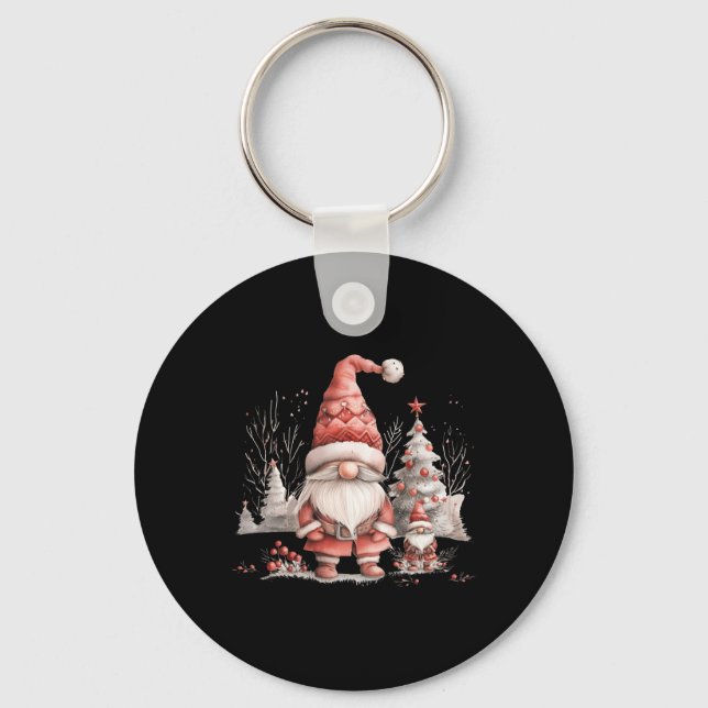 Porte-clés Scandinavian Christmas Gnome Red Berries T Shirt  (Recto)