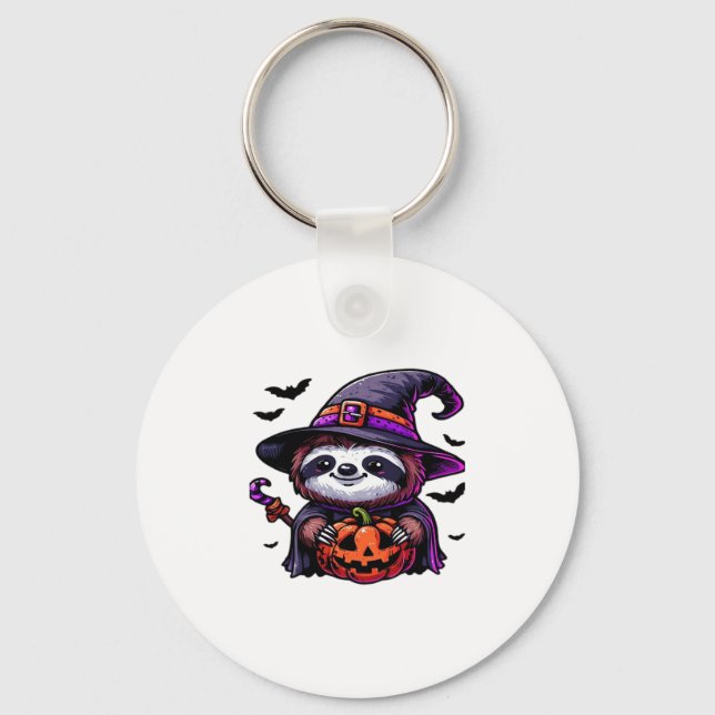 Porte-clés Scary Halloween Sloth Witch Costume Casquette Mer  (Recto)