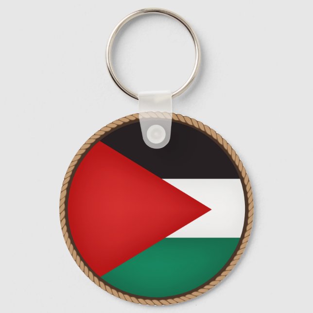 Porte-clés Sceau du drapeau de la Palestine cool (Recto)