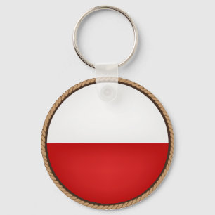 Porte-clés Sceau du drapeau de la Pologne cool