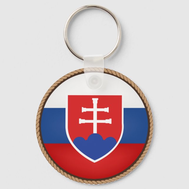 Porte-clés Sceau du drapeau de la Slovaquie cool (Recto)