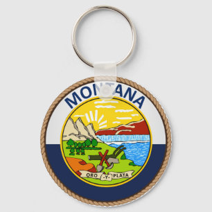 Porte-clés Sceau du drapeau de l'État du Montana