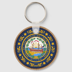 Porte-clés Sceau du drapeau de l'État du New Hampshire