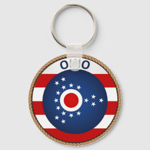 Porte-clés Sceau du drapeau de l'Ohio