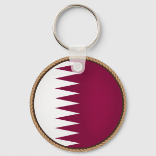 Porte-clés Sceau du drapeau du Qatar cool