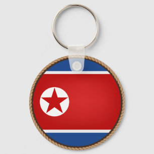 Porte-clés Sceau du drapeau nord-coréen cool