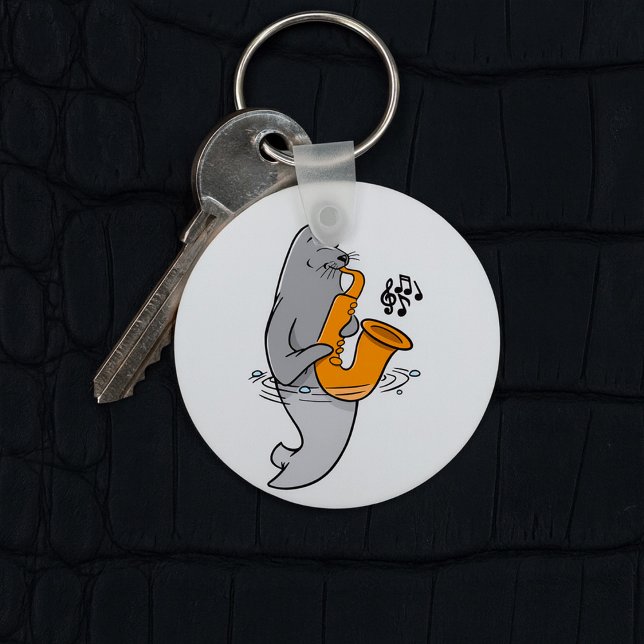 Porte-clés Sceau Jouer Le Saxophone (Créateur téléchargé)