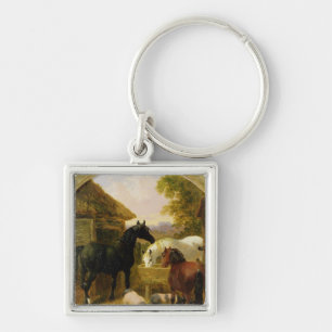 Porte-clés Scène de basse cour